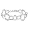 Black Bow Jewelry Sterling Silver 20mm Polished & Brushed Flat Link Chain Bracelet, 8 In - 3 of 4