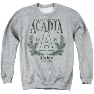 Men's Acadia National Park Pine Wreath Crewneck Sweatshirt - 1 of 4