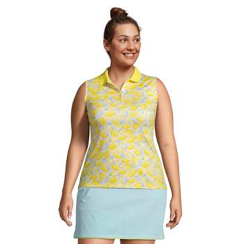 Lands' End Women's Plus Size Supima Cotton Polo Shirt - 2x - Bright Sun  Yellow Lemon Check : Target