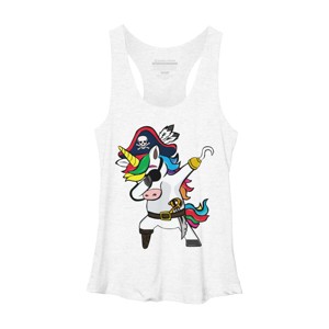 Women's Design By Humans Dabbing Dance Pirate Unicorn Gifts Funny Halloween Costume Gift By lukesstore Racerback Tank Top - 1 of 3