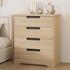 4 Drawer Dresser for Bedroom, Natural Chest of Drawers with Embedded Handles Design, - 2 of 4