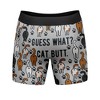 Mens Guess What Cat Butt Boxers Funny Sarcastic Kitten Butts Joke Saying Novelty Underwear For Guys - Crazy Dog Boxer Briefs - 2 of 4