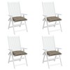 vidaXL Chair Cushion Set of 4 - Outdoor Patio Seating Pads, Taupe Oxford Fabric, Comfortable PP Hollow Fiber, Indoor/Outdoor Use - 4 of 4