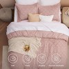 Queen Comforter Set -Bedsure 3Pcs Comforter Bedding Set with Intricate Solid Embroidery - 3 of 4