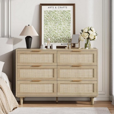 Bella Depot Wood Dresser & Chest of 6 Drawers