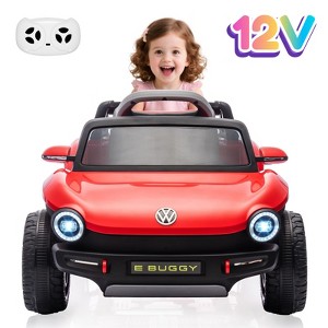 Licensed Volkswagen Beetle Ride-On Car for Kids, 12V Electric Vehicle, 4-Wheeler Toy Car with Remote Control, LED Lights, Music Player - 1 of 4