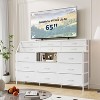 Nasitip 55" Fabric Dresser with 14 Drawers, 2 Shelves & Side Pocket, Sturdy Steel Frame, Wood Top, Anti-Tip Kit for Bedroom and Living Room - 2 of 4
