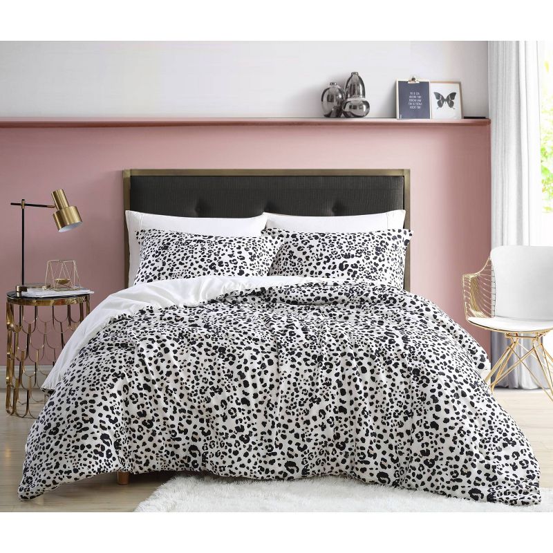Twin Water Leopard Comforter &#38; Sham Set Natural Beige - Betseyville, 1 of 6