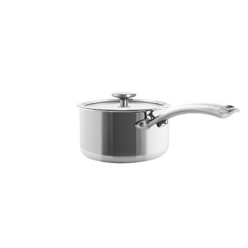 Nutrichef 3 Quart Stainless-steel Saucepan With Lid Cookware : Target