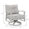 COWLOWN 2 Piece Outdoor Swivel Patio Chairs Set, Aluminum Frame Armchairs, All-Weather Conversation Chairs for Garden, Poolside, Lawn - 3 of 4
