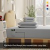 Brushed Percale Weave Cool & Crisp Cotton Rich Fitted Sheet Set, Twin XL by Color Sense - 2 of 4
