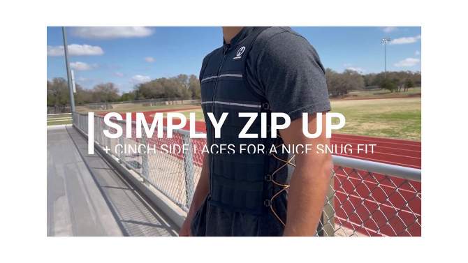 Hyperwear Adjustable Vest Elite Performance Zipper Body Weight, 2 of 10, play video