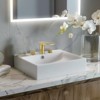 Cobbe Bathroom Faucet 3-Hole Bathroom Sink Faucet with Waterfall Spout 2-Handle Matte Black - 2 of 4