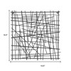 HomeRoots 20" X 20" Black Abstract Lines Metal Square Hanging Dimensional Sculpture - 3 of 4