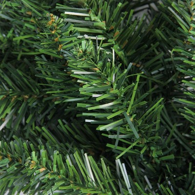 50' Green PVC Fir Christmas Garland with Bendable Wire