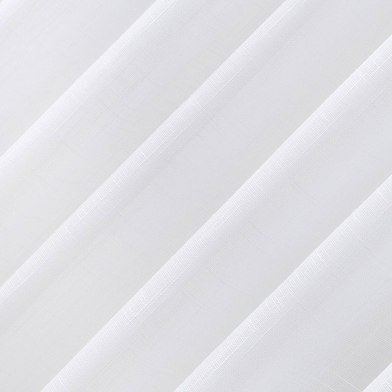 Ceri Linen Textured Jute Tabs Semi-Sheer Curtain Panel - No. 918, 3 of 7