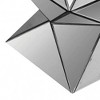 Royal Hampton Inch Modern End Table, Square Mirror Top, Silver Geometric Pedestal Base - 4 of 4