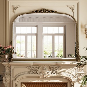 BEAUTYPEAK Arched Vintage Baroque Bathroom Vanity Mirrors - 1 of 3