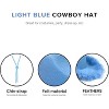 4E’s Light Blue Cowboy Hat with Feathers & Heart Glasses – Rodeo Costume Set - 2 of 4