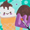 Vivid by Brea Reese: Acrylic Mini Paint-By-Number Kit – Ice Cream, 6 x 6" Canvas - 4 of 4