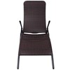 vidaXL Sun Lounger Brown Poly Rattan, Powder-Coated Steel Medium - 2 of 4