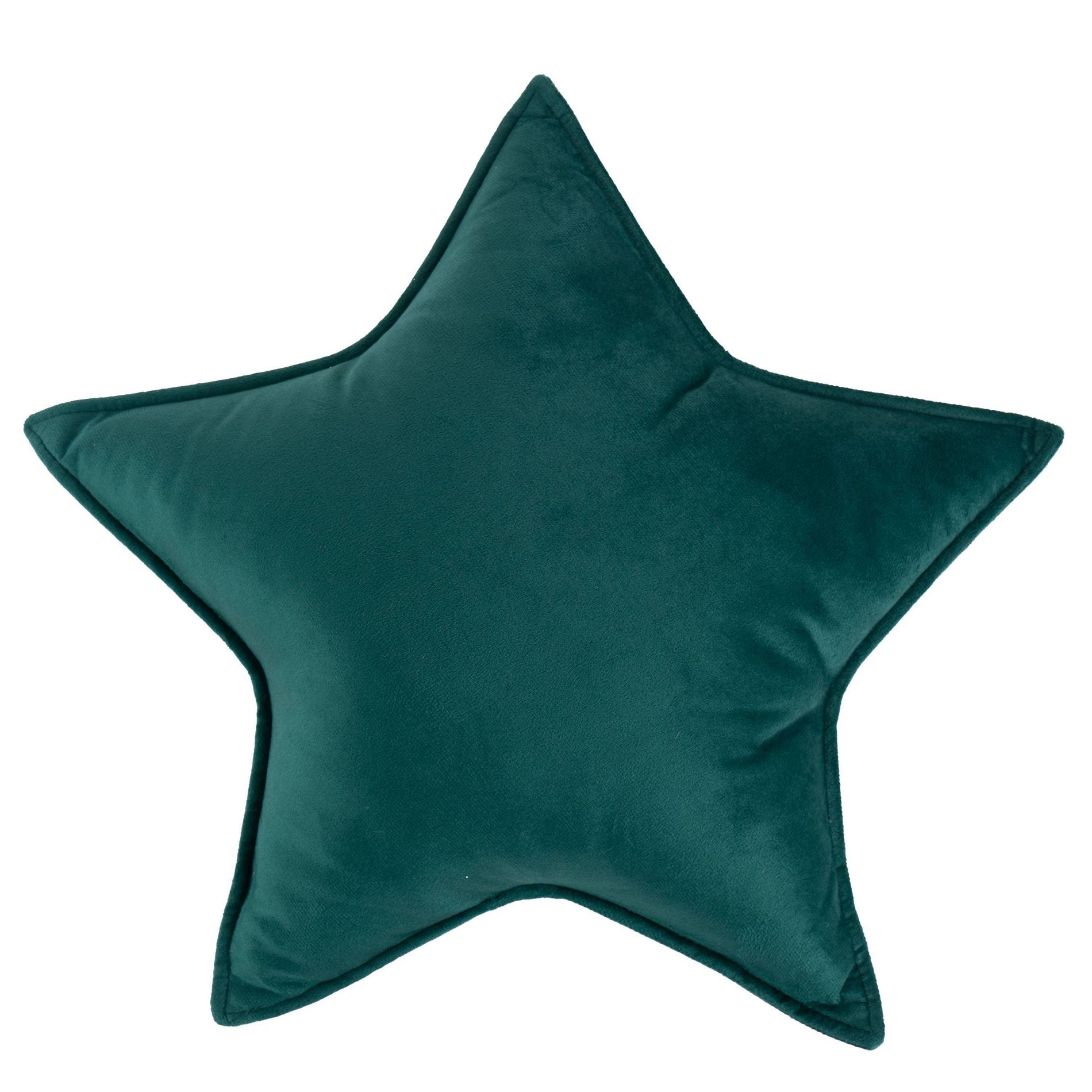 Christmas Magic 18"x18" Star Shaped Throw Pillow Green