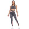 Women's Cut Out Back Mesh Sports Bra & Leggings Set - White Mark - 2 of 4