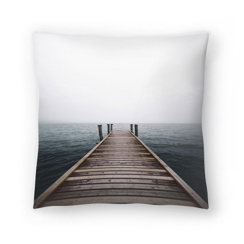 Wooden Pier by Tanya Shumkina 14 x 14 Throw Pillow Americanflat