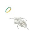 Adornia 14k Gold Plated 4mm Bezeled Turquoisette Eternity Band Ring - 2 of 4