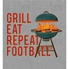 Grill, Eat, Repeat, Football Youth Crew Neck Short Sleeve Tee - 2 of 2