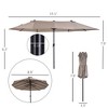 Sapphtopaz 15Ft Patio Umbrella Double Sided Umbrella Extra Large Market Umbrella with Crank and Air Vents for Garden, Beach, Deck, Backyard - 3 of 4