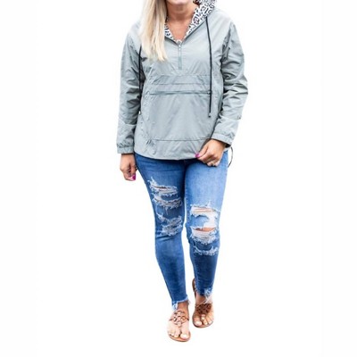 Women's Abby Leopard Windbreaker - Shirley Stone