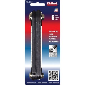 Eklind - Metric Fold-Up - Hex Key Set - 3-10 mm - 6 Pieces - 1 of 1