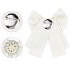 Elerevyo Women's Ribbon Brooch Necktie Pin Bow Tie with Pearl - 3 of 4