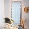 QingMoon Full Length Mirror, Floor-Standing Dressing Mirror with Wood Grain Aluminum Frame for Bedroom, Wall Mount or Standing - 2 of 4