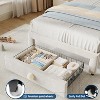 Upholstered Bed Frame with Storage Drawer & Scallop Headboard, Twin Size Platform Bed Frames, Wooden Slats Support, No Box Spring Needed - 3 of 4