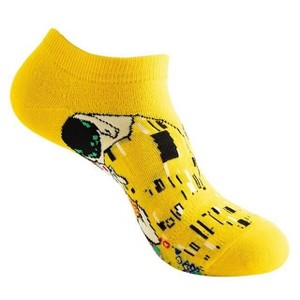 Klimt's The Kiss Famous Art Ankle Socks from the Sock Panda  (Women's or Men's Sizes) - 1 of 3