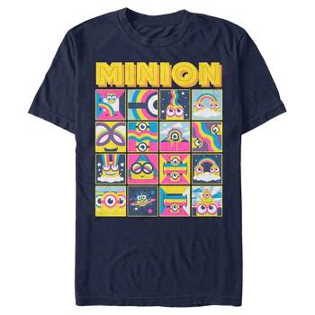 Men's Minions: The Rise of Gru Rainbow Panels T-Shirt