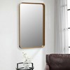 Cheung's Cheungs Nuvelle Gold Metal Curved Rectangular Wall Mirror - 4 of 4
