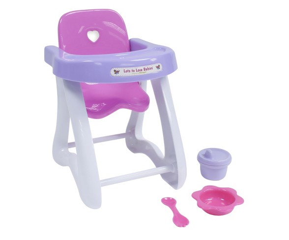 JC Toys For Keeps! 11" Doll High Chair Gift Set - 4pc