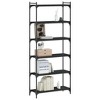vidaXL Bookcase Storage Bookshelf Display Book Cabinet Black Engineered Wood - Black 31.5" 74" - 3 of 4