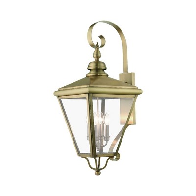Livex Lighting Adams 4 - Light Wall Light in  Antique Brass/Brushed Nickel