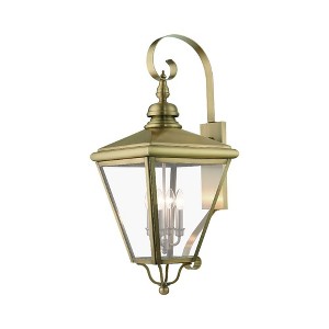 Livex Lighting Adams 4 - Light Wall Light in  Antique Brass/Brushed Nickel - 1 of 4
