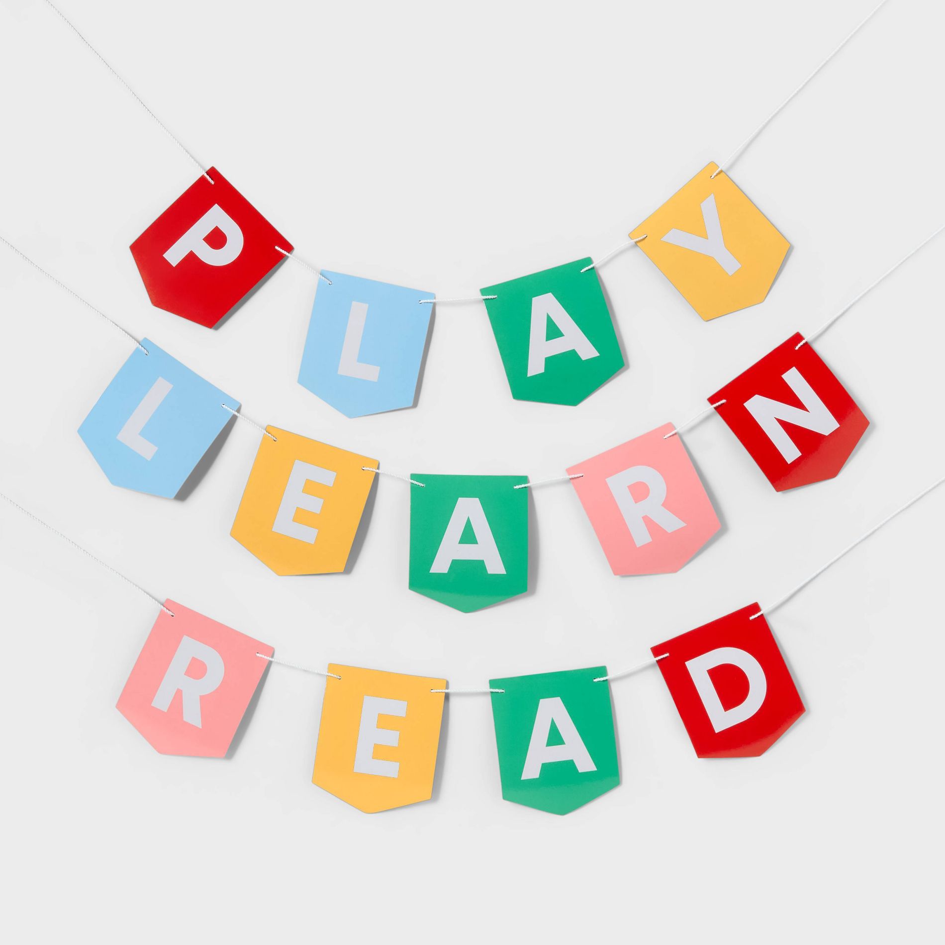 50" 3ct Play Learn Read Paper Party Banner - Spritz™