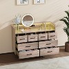 Jojoka 8 Drawer Dresser with LED Lights & Charging Station, Modern Wood Storage Cabinet with Open Shelf for Bedroom, Living Room, or Entryway - 3 of 4