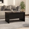 vidaXL Coffee Table Black 31.5"x19.7"x16.7" Engineered Wood - 3 of 4