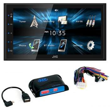 JVC KW-M150BT Digital Media Receiver featuring 6.8" WVGA Capacitive Monitor with PAC SWI-CP5 Steering Wheel Interface