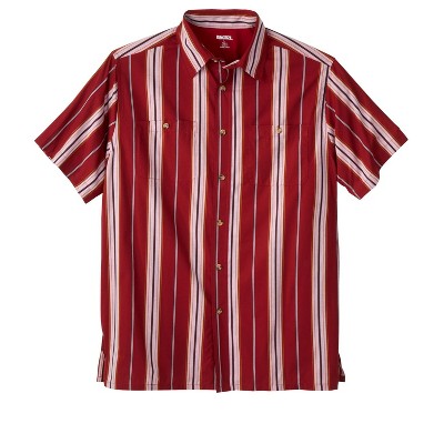 KingSize Men's Big & Tall Striped Short-Sleeve Sport Shirt