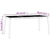 vidaXL Patio Table, Anthracite 65"x31.5"x28.3" Steel Mesh - 4 of 4
