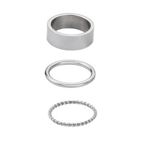 Adornia Tarnish Resistant Silver 3-Ring Set (R-460S) - 1 of 4